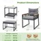 5 Piece Black Rattan Outdoor Patio Set with Grey Cushions and Coffee Table